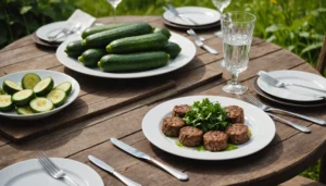 runde zucchini gefüllt mit hackfleisch